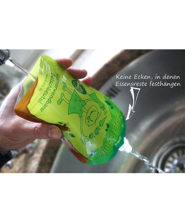 Divata Quetschies 170ml - 4 Set Reusable Squeeze Bags for Baby Food Yogurt & Smoothies | Eco-Friendly Storage Solution - Buy Online on SooperMarket.com