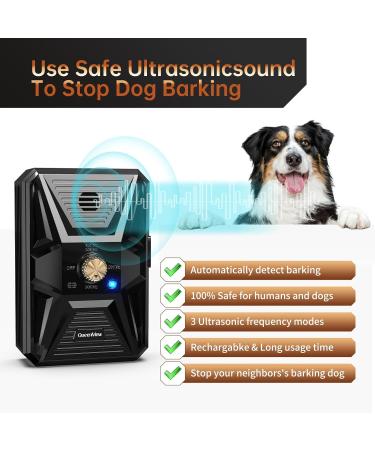 Anti Barking Device 3 Levels Dog Barking Control Devices 33FT Range Auto Ultrasonic Dog Bark Deterrent Stop Dog Barking Trainer Recharge Dog Silencer Bark Box for Puppy Small Medium Large Dogs Black#101 - Buy Online on SooperMarket.com