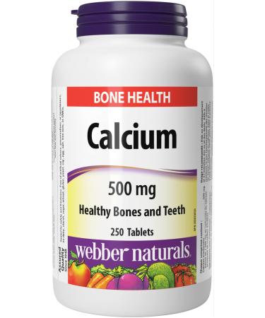Webber Naturals Calcium Carbonate 250 Tablets Helps Support Bones and Teeth