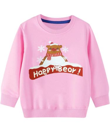 Kids Girls Christmas Jumper Sweatshirt Xmas Reindeer Santa Toddler Tops | Ages 1-7 Years | Long Sleeve Cotton Casual Winter Clothes | Xmas Bear | 6-7 Years - Buy Online on SooperMarket.com