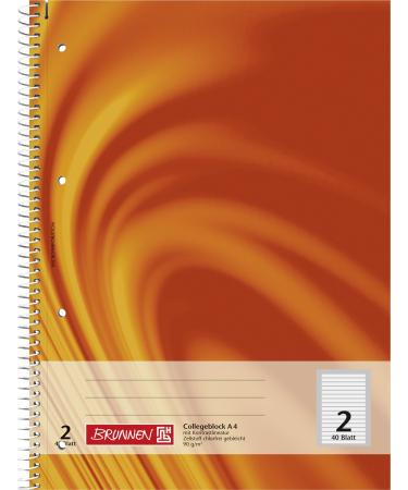 Brunnen 106720202 notepad / college pad (lined A4 40 sheets line 2)
