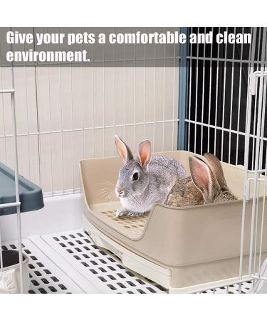 Kathson Large Rabbit Litter Box - Potty Corner Toilet with Drawer for Small Pets - Brown - Buy Online on SooperMarket.com