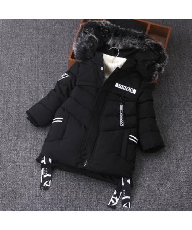 Odziezet Baby Boy Hooded Down Coat | Kids Puffer Jacket | Winter Outerwear | Black | 4-5 Years - Buy Online on SooperMarket.com