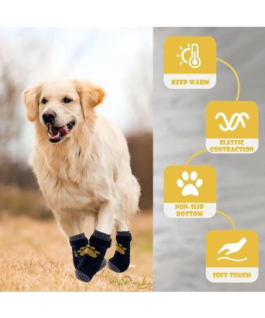 2 Pairs Anti Slip Dog Socks Paws Stop Licking Dog Cat Paw Protectors with Waterproof Rubber Bottom and Adjustable Straps Dog Claw Socks for Puppy Dog Indoor Outdoor Hardwood Floor Walking (M) - Buy Online on SooperMarket.com