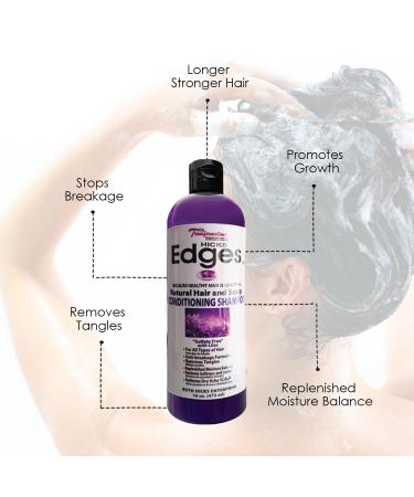 Hicks Edges Natural Hair & Scalp Conditioning Shampoo with Lilac - 16 oz | Shop Internationally for Healthy Hair - Buy Online on SooperMarket.com