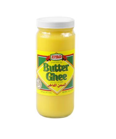 Ziyad Brand Butter Ghee, Clarified Butter, Perfect High Heat Cooking, Roasted Vegetables, Sautées, Hot Drinks (Chaider) and Finishing Oil! 16 oz 16 Fl Oz (Pack of 1)