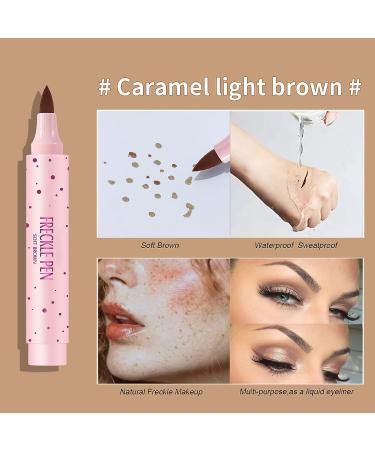Sumeitang 2 Colors Liquid Freckle Pen - Natural Lifelike Face Fake Freckle Makeup - Waterproof Long Lasting Quick Dry Faux Freckles Pen - Light Brown & Dark Brown - Buy Online on SooperMarket.com