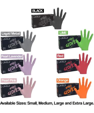 Professional Heavy Duty L3 Level 3 Nitrile Gloves - Latex Free - Large - Box of 100 Pink - Buy Online on SooperMarket.com