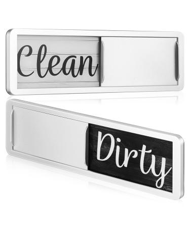 HOLIDYOYO Dishwasher Magnet Clean Dirty Sign Non-scratching Sticky Tab Clean Dirty Running Empty Magnet Lissabergs Slide Indicator for Better Kitchen Home