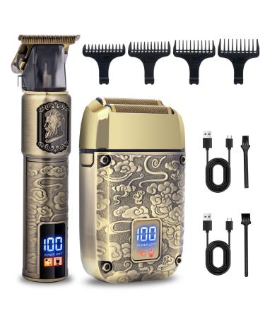 Hatteker Electric Razor Foil Shavers for Men Beard Trimmer Bald Head Shaver Grooming Kit Barber Clippers Hair Trimmer Shaving Kit with 4 Guards