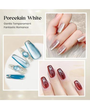 MIZHSE Holographic Glitter Cat Eye Gel Nail Polish Set 8 Colors Red Cat Eye Gel Nail Polish Kit Magnetic Nail Polish Sets with Magnet Soak Off Led Gel Nail Polish Nail Art Gel Manicure Salon DIY Gifts 308 - Buy Online on SooperMarket.com