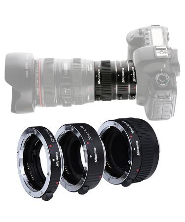 Macro Lens Tube Extension for Canon DSLR, Micnova KK-C68 Pro Auto Focus Macro Extension Tube Set for Canon EOS EF & EF-S Mount 5D2 5D3 6D 650D 750D Film Cameras (12mm 20mm and 36mm Tubes)