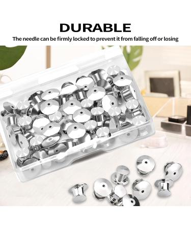 40PCS Locking Pin Backs - Flat Head Clasp for Brooches, Lapels, Badges, DIY Crafts - Buy Online on SooperMarket.com