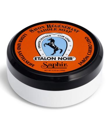 Saphir Etalon Noir Soap - Cleans Restores and Protects Saddle Leather with Glycerin - 3.53 oz