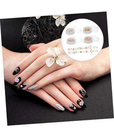 minkissy 4 Boxes 3D Nail Accessories Gems for Nails Nail Art Stickers Flower Nail Charms Charm Abs Rhinestone Zinc Alloy Acrylic - Buy Online on SooperMarket.com