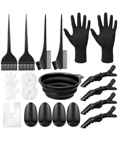Zuimei 20 Pcs Hair Dye Tools Hair Dye Bowl And Brush Kit Hair Colouring Tools Beauty Salon Tool For DIY Salon Hair Dye Tools Including Mixing Bowl Ear Cover Hair Shawl Gloves Hair Clips