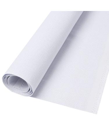 Anjmd 59 by 39 inch Big Size Cross Stitch Fabric 11 Count Aida Cloth White Classic Reserve Aida Cloth Cross Stitch DIY Canvas Fabric for Home Embroidery Cross Stitch Aida Fabric