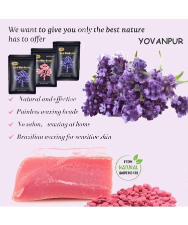 Sensitive Skin Hard Wax Beads (300g/10.5oz) with Spatulas - Painless At-Home Hair Removal for Facial, Eyebrow, Legs, Bikini, Armpit, Chest - Women & Men - Fits Any Wax Warmer (1 Rose) - Buy Online on SooperMarket.com