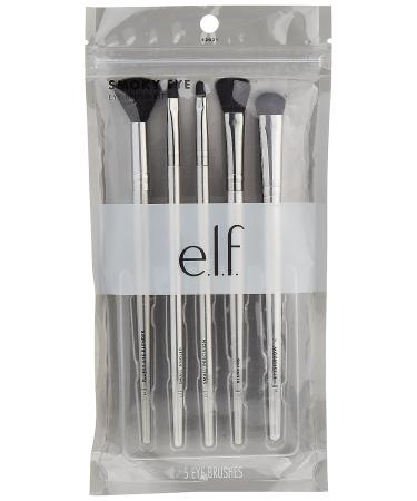 e.l.f. Smoky Eye Brush Kit - 5 Vegan Makeup Brushes for Flawless Eyeshadow & Eyeliner Application - Buy Online on SooperMarket.com