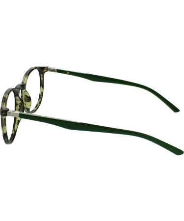 Opulize Met Reading Glasses 2 Pack - Slim Round Frame Scratch-Resistant Green Tortoise Spring Hinges +3.50 Dioptria for Men & Women - Buy Online on SooperMarket.com