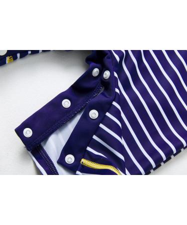 BONVERANO Baby Boys Swimsuit | UPF 50+ Full-Zip Hoodie One Piece Swimwear | 3-6 Months Stripe - Buy Online on SooperMarket.com