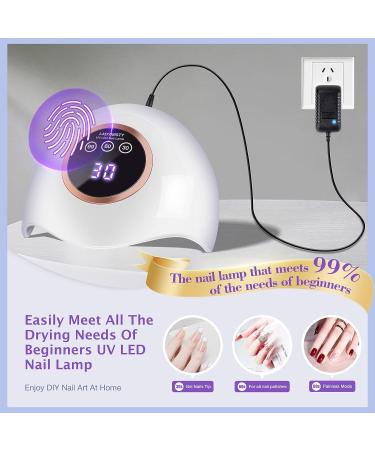 LadyMisty 72W UV LED Nail Lamp Light Dryer | 18 Beads | 3 Timer Setting | LCD Touch Display | Auto Sensor | Professional Nails | White - Buy Online on SooperMarket.com