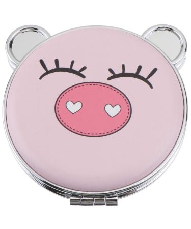 Minkissy Travel Makeup Compact Mirror Creative Pig Compact Makeup Mirror Double-Sided Handheld Mirror Bag Handbag Mirror for Women Girls Style 2