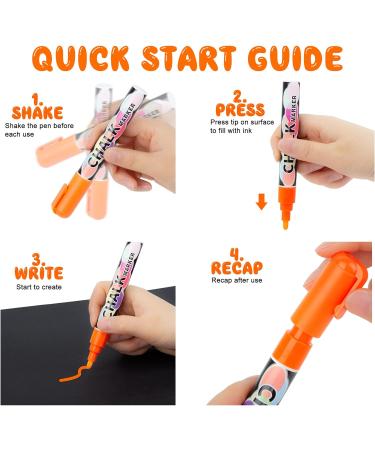 Pincelma 13 Pack Liquid Chalk Markers - Chalkboard and Glass Board Pens with 8 Labels - Ideal for Chalkboard Signs, Windows, Bistros - Buy Online on SooperMarket.com