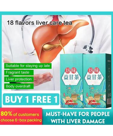 MEPRFROT 18 Flavors Liver Care Tea 18 of Protection Tea Daily Nourishing Tea Nourishing and Protecting Tea Everyday Tea Healthy Function (1 box) 5 g - Buy Online on SooperMarket.com