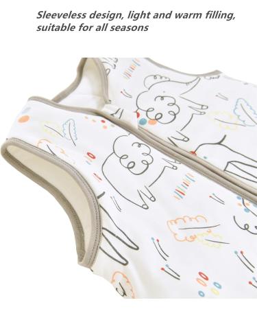 Chilsuessy Toddler Sleeping Bag with Feet | 2.5 Tog Baby Sleep Sack with Legs | CPC Certified Infant Cotton Wearable Blanket | Happy Zoo Design | 80cm/2-3 Years - Buy Online on SooperMarket.com