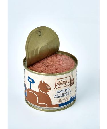 Mjamjam Premium Grain-Free Wet Cat Food - Delicate Duck Pure 6-Pack (200g each) | Pure Meat Enjoyment - Buy Online on SooperMarket.com