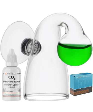 Measury CO2 continuous test aquarium with 30 ml test liquid 20 mg/l CO2 test aquarium drop checker CO2 tester