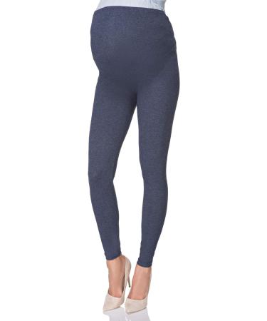 SoftSail Maternity Leggings with Belly Support - High Waisted Cotton Trousers for Pregnancy, 20 Denim - Buy Online on SooperMarket.com