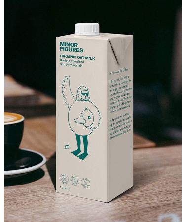 Minor Figures Organic Oat Milk - Unsweetened Barista Oat Milk 33.8 Oz (Pack of 6) | USDA Organic | Non-Dairy Coffee Creamer | Vegan | Shelf Stable - Buy Online on SooperMarket.com