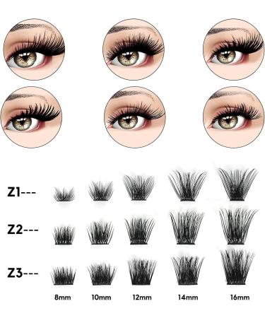 72pcs DIY Wispy Clusters D Curl Individual Lashes Extensions - Natural Look Reusable Individuals - 8-16MM - VOLUME - Buy Online on SooperMarket.com