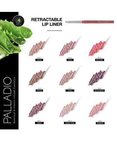 Palladio Retractable Waterproof Lip Liner - Raisin | High Pigment, Creamy, Smudge Proof, Long Lasting | No Sharpener Needed | 1 Count - Buy Online on SooperMarket.com