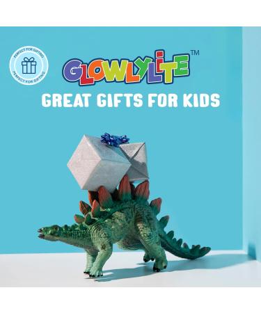 GLOWLYLITE - Colorful Dino Bath Bombs for Kids with Surprise Dinosaur Inside - Bubble Bath Gift with XL Toys and Stickers Included - Buy Online on SooperMarket.com