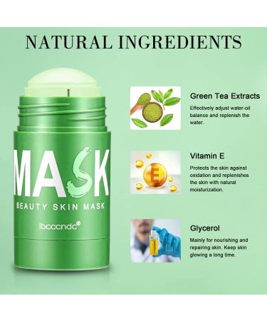 Lisara Green Tea Mask Stick (2 Pack) - Blackhead Remover with Green Tea Extract | Deep Pore Cleansing Clay Mask for Oil Control and Blackhead Reduction | Suitable for All Skin Types - Buy Online on SooperMarket.com