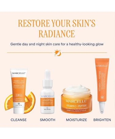Marcelle Vitamin C Holiday Gift Set Smoothing & Brightening Skin Care Routine for All Skin Types Hypoallergenic Fragrance-Free Paraben-Free Clean Vegan Cruelty-Free - Buy Online on SooperMarket.com