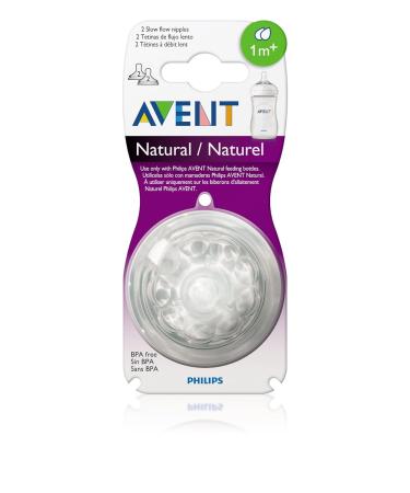 Philips AVENT BPA Free Slow Flow Nipples 2-Pack - Natural Feeding Solution - Buy Online on SooperMarket.com