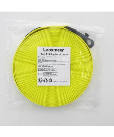 Looxmeer 7m Neon Yellow Dog Tow Line - Tear-Resistant Leash with Hand Loop & D Carabiner for Training | International Shipping Available - Buy Online on SooperMarket.com