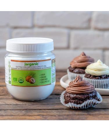 Organic Coconut Oil 500ml for Cooking Baking Hair Skin Body Face - Extra Virgin Natural Pure Cold-Pressed Unrefined - Vegan Keto Paleo Gluten Free - Buy Online on SooperMarket.com
