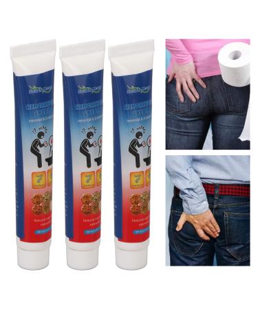 Brrnoo 3Pcs Hemorrhoid Symptom Treatment Cream Safe Hemorrhoid Relief Ointment for Anal Swelling Itching Hemorrhoid Ointment Hemorrhoid Symptom Herbal Hemorrhoids Cream