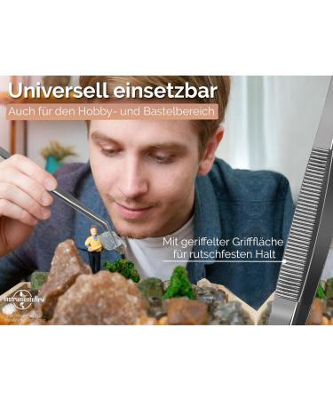 Curved Stainless Steel Tweezers 18cm with Internal Teeth - Perfect for Precision & International Shipping! - Buy Online on SooperMarket.com
