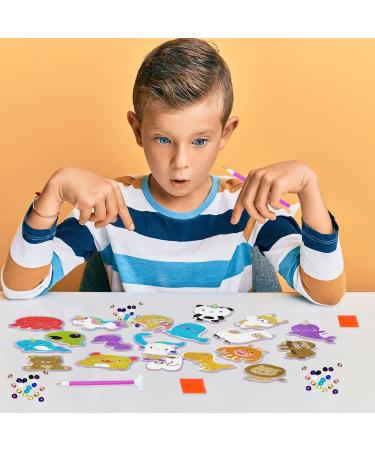 Kawaii Diamond Painting Stickers for Kids - Holographic Gem Art Kits with Diamond Art Stickers - Fun Diamond Painting for Kids - Buy Online on SooperMarket.com