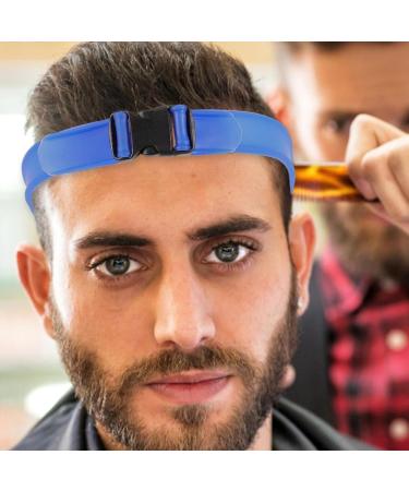 Adjustable Neck Hair Guide - Hair Trimming Guide Tool for Cutting Portable Silicone Haircut Bands Hairline Shaping Tool for DIY Home Haircuts Blue - Buy Online on SooperMarket.com