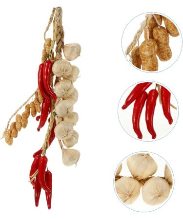ABOOFAN 6 Pcs Simulation Vegetable Pendant Houseplant House Plants Artificial Fake Vegetable Skewer Chili - Buy Online on SooperMarket.com