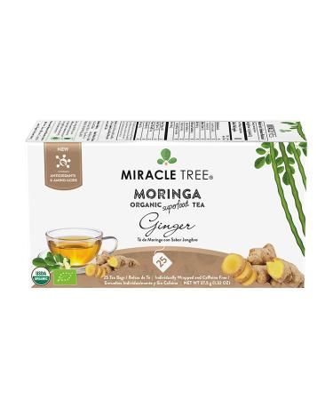 Miracle Tree Moringa Organic Superfood Tea with Turmeric - Caffeine Free, 25 Tea Bags - Buy Online on SooperMarket.com