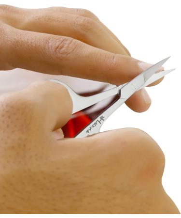 HARAMS Professional Stainless Steel Cuticle Nail Scissors with Diamond Grain Nail File - Multipurpose Manicure Pedicure Grooming Scissors - Buy Online on SooperMarket.com