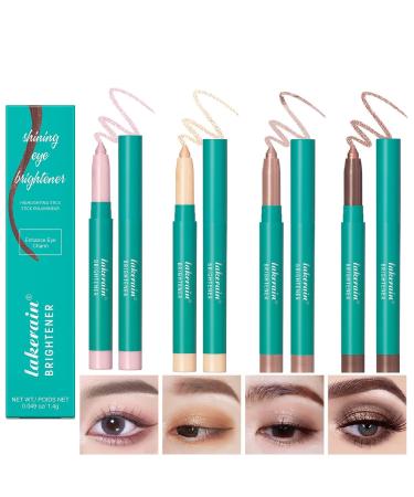 4Pcs Eyeshadow Stick Eye Brightener Stick Glitter Highlighter Eye Liner Shimmer Creamy Long Lasting Eye Makeup.(1#2#3#4colour)